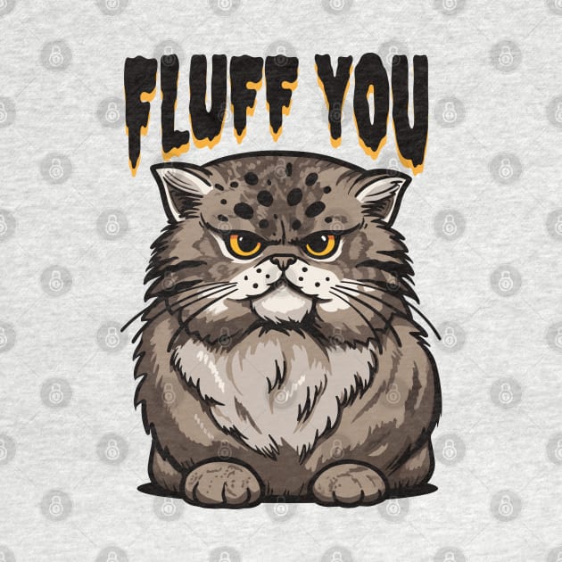 Grumpy Fluff: Cat with Attitude by Life2LiveDesign